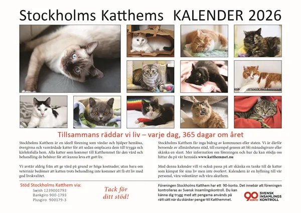 Stockholms Katthems kalender 202632